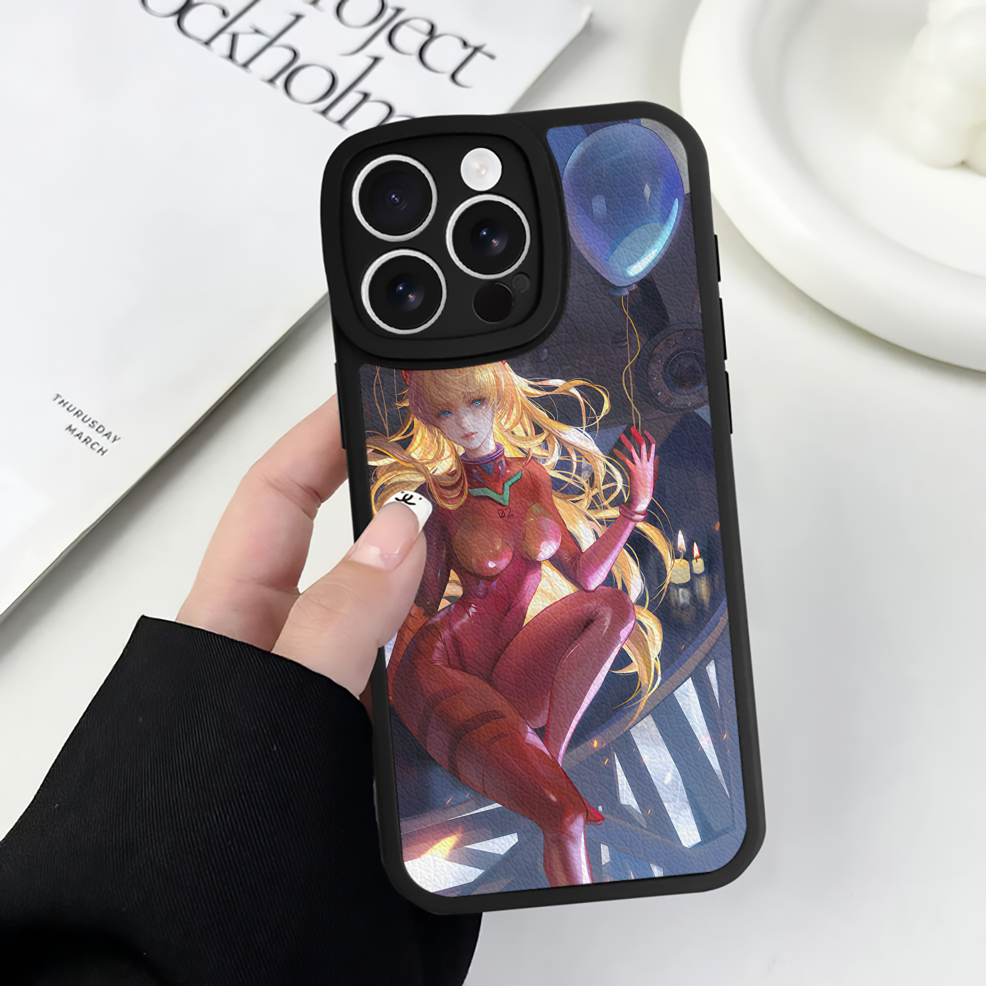 （画像用） EVA 新世紀エヴァンゲリオン 【iPhone 16シリーズ対応】シリコンスマホケース（レザー調） 材質：シリコン